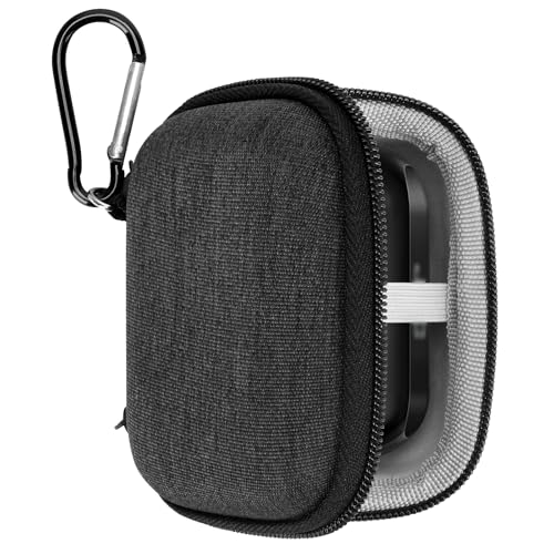 Geekria Shield Earbuds Case Compatible with JVC HA-A10T, New Marshmallow True Wireless Earbuds, Replacement Hard Shell Travel Carrying Bag with Carabiner Clip (Dark Grey)