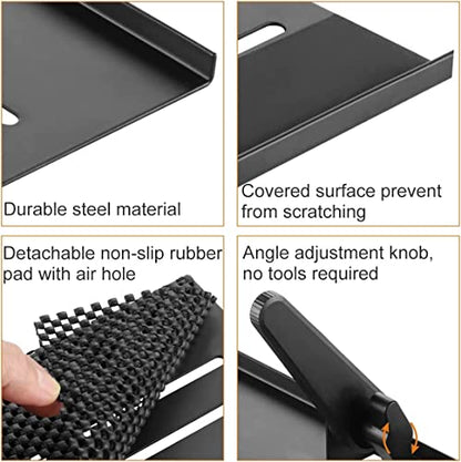 No Drill TV Top Shelf 16.7 inch Wide Monitor Top Mounting Bracket Platform Holds Speaker, AV Receiver, Media Box, Game Console and More, CS106XM - size: 16.7 inch