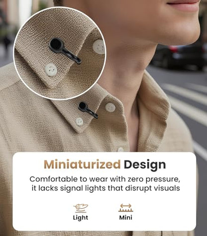 Tisino Wireless Mini Clip-on Microphone for iPhone, Vlog/Interview, Black | Plug-and-Play Wireless Lapel Mic with Noise Reduction, Mini Clip-on Microphone for YouTube TikTok Vlog Interview, Lightning - color: Black