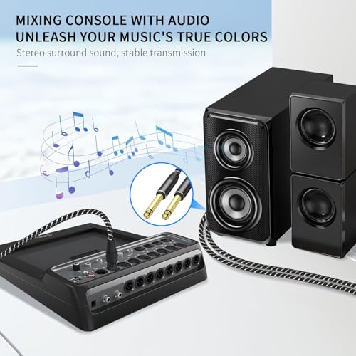 XLR Male to Dual 1/4 inch Y Splitter Cable,Male XLR to Dual 6.35mm TS Mono Plug Microphone Audio Converter Adapter - 3.3Feet - size: 3.3Feet, style: XLR Male to Dual 1/4 inch Y Splitter Cable