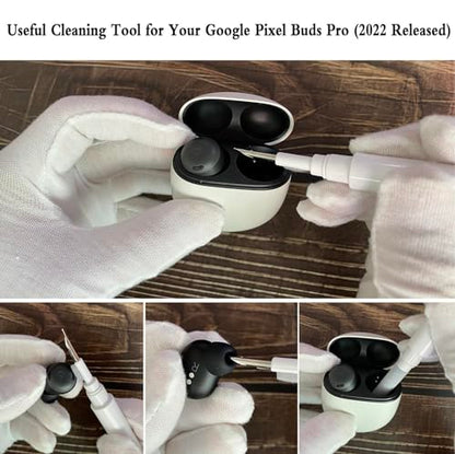 Olytop for Google Pixel Buds Pro/Pro 2 Case Cover with Lock Clip & Cleaner Pen 2022/2024, Shockproof Protective Hard Shell Skin with Carabiner Men Women - Black/Green - color: Black/Green
