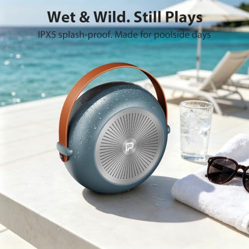 Passau 30W Portable Bluetooth Speaker with Deep Bass, Handle, 24H Play - color: Cyan