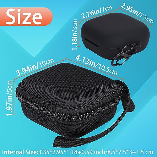 Aenllosi Hard Case for SHOKZ/AfterShokz OpenFit Open-Ear Headphones, Black | Silicone cover construction, Water-resistant design, Dust-resistant design, Impact-resistant design - color: Black