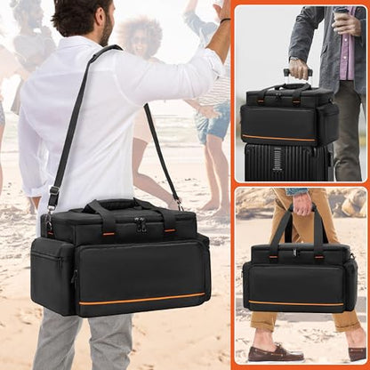 Trunab DJ Cable File Bag with Adjustable Dividers, 15.6'' Laptop Sleeve | Travel Musicians Gig Organizer Bag for DJ Gear , Music equipment and Accessories