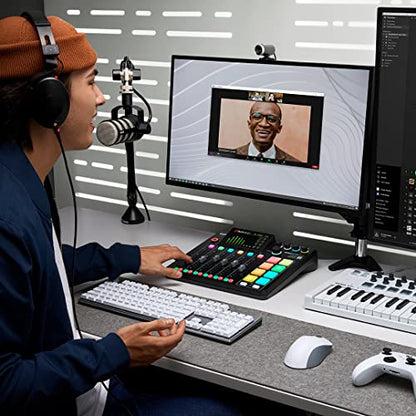 Rode PodMic Dynamic Podcast Microphone with Rode DS1 Desktop Mic Stand, XLR Cable and StreamEye Polishing Cloth