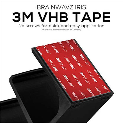 The IRIS - Under Desk Dual Universal Game Controller Mount Holder Hanger for XBOX ONE, SERIES X, PS5, PS4, PS3, SWITCH, STEELSERIES Gamepad & More, No Screws by Brainwavz - color: IRIS - Dual Controller Mount