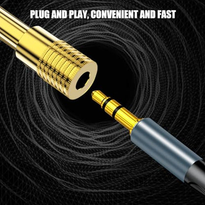 BERLAT Gold Plated 1/4 to 3.5mm Adapter, 6.35mm (1/4 inch) Male to 3.5mm (1/8 inch) Female Stereo Audio Adapter for Aux Cable, Guitar Amplifier, Headphone - 3 Pack - color: 3pack Plug and Play