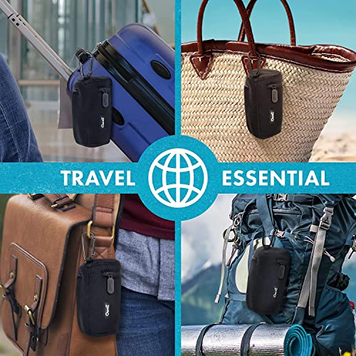 Portable Speaker Carry Case - Fits OontZ Angle 3 Ultra Speakers - Soft Case with Interior Cable Storage and Aluminum Carabiner by OontZ (Black)