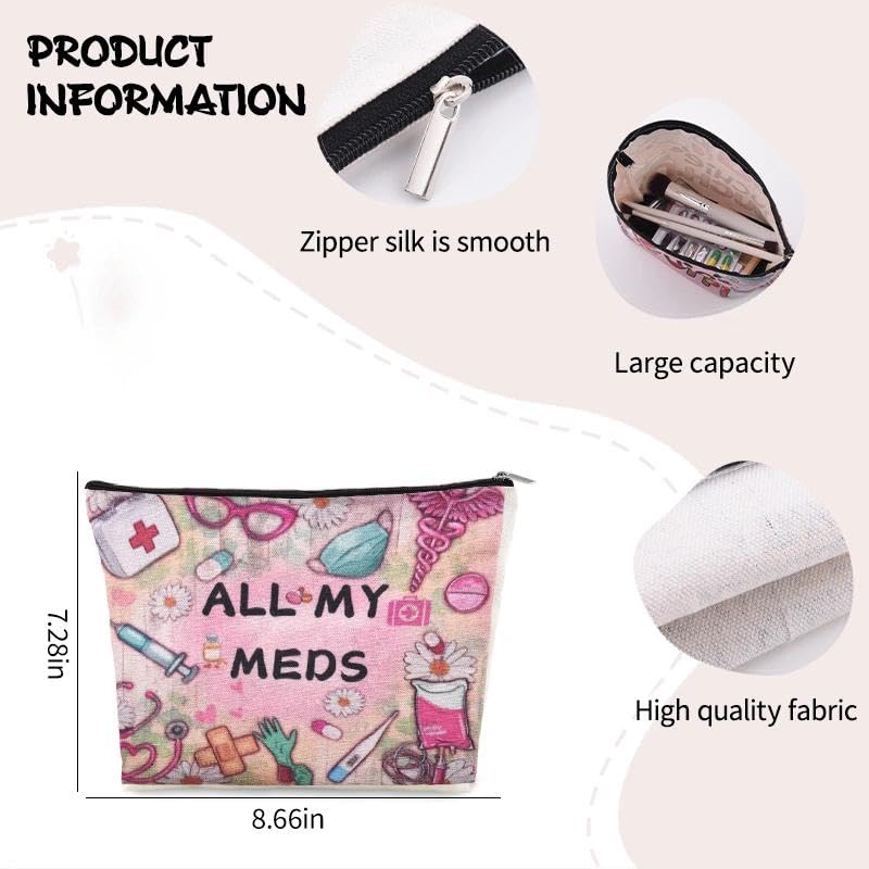Small Nurse Medical Supply Pouch Bag Emergency Medicine Physician Bag Gifts Pharmacist Doctor Graduates Accessories Family Patient Medication Organizer Nursing School Makeup Bags Survival Med Pouch - color: Small Nurse Medical Supply Pouch Bag