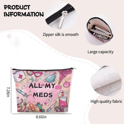 Small Nurse Medical Supply Pouch Bag Emergency Medicine Physician Bag Gifts Pharmacist Doctor Graduates Accessories Family Patient Medication Organizer Nursing School Makeup Bags Survival Med Pouch - color: Small Nurse Medical Supply Pouch Bag