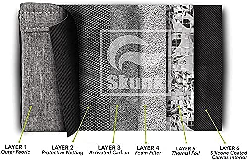 Skunk Duffle bag Medium 16"- Smell Proof - With combo lock - PATENT PENDING (Blue Navy, 16"x7.5") - color: Blue Navy