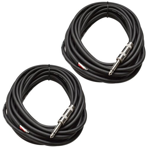 Seismic Audio QRW25Pair 25-Feet Raw Wire to 1/4-Inch Speaker Cable, 16 Guage, PA/DJ/Home Audio - size: 25 Feet