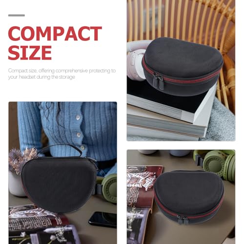 Headset Storage Box with Handle, Hard Protective Carrying Case for Over-Ear Headphones, Portable Headset Protection Holder for Traveling and Daily Use