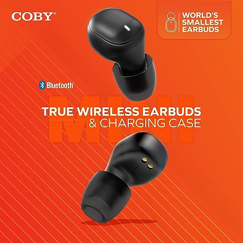 Mini Invisible Wireless Earbuds, Bluetooth 5.3, Mic & Charging Case, Black | 12-HR Playtime, Touch Control, Sweat & Splash Resistant, Works with Siri, Alexa & Google, Compatible with iPhone & Android - color: A-Black