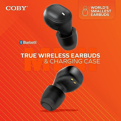 Mini Invisible Wireless Earbuds, Bluetooth 5.3, Mic & Charging Case, Black | 12-HR Playtime, Touch Control, Sweat & Splash Resistant, Works with Siri, Alexa & Google, Compatible with iPhone & Android - color: A-Black