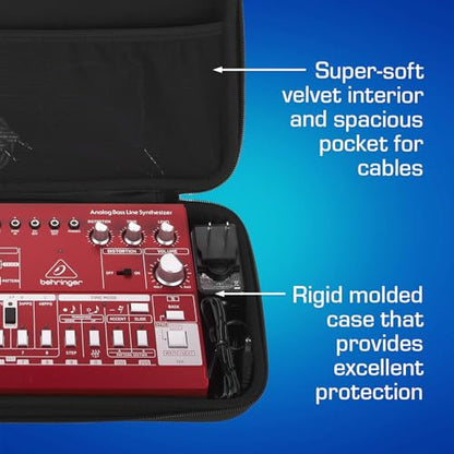 ANALOG CASES Case for Behringer TD-3/EDGE/CRAVE - Compact PULSE Hard Case | Durable Molded EVA Hard Case, Excellent Protection, Compact Design & Precise Custom Fit, Comfortable Handle, Smooth Zipper