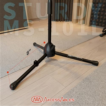 AxcessAbles Short Microphone Stand with 34" Telescoping Boom Arm | Low Profile Mic Tripod for Drums and Guitar Amps - style: 1 Mic Stand