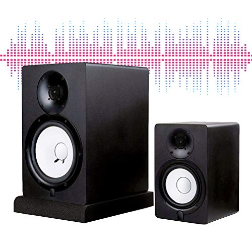 Studio Monitor Isolation Pads Acoustic Isolation Foam Monitor Speaker Stands High Density PU Foam with 2 Pieces 5 Angle Positions for Professional Studio Monitors (b)