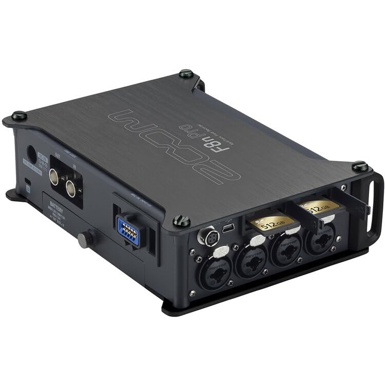 Zoom F8n Pro Professional Field Recorder/Mixer, Audio for Video, 32-bit/192 kHz Recording, 10 Channel Recorder, 8 XLR/TRS Inputs, Timecode, Ambisonics Mode, Battery Powered Bundle