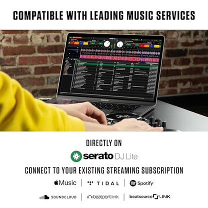 Numark Party Mix II DJ Controller with Built-in Lights | 2-Decks, 2 Filter FX Knobs, DJ Mixer, Touch-Capacitive Wheels, Integrated Audio Interface, and Serato DJ Lite - style: PARTYMIX II