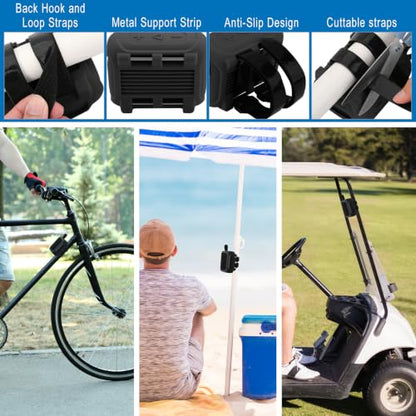 Silicone Case Cover for JBL Go 5 Portable Speaker | TXEsign Travel Carrying Protective Pouch with Attach Straps for Bike Golf Cart Scooter - color: Black