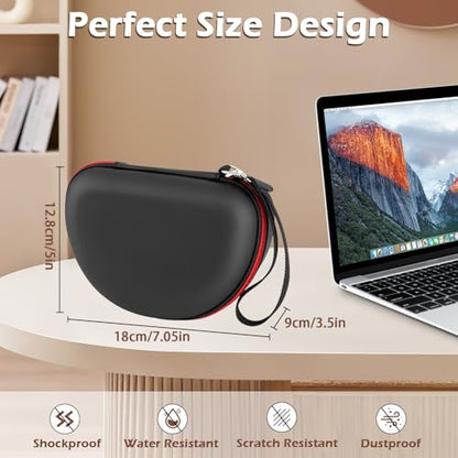 Hard Shell Travel Case Compatible with Beats Studio Pro/Studio3/Solo4/Solo3/ Solo 2 Bluetooth On-Ear Headphones (Black) - color: BLACK