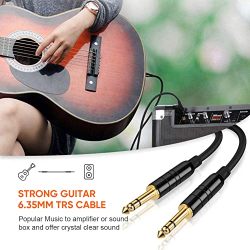 CableCreation 1/4 Inch 6.35mm TRS Balanced Stereo Instrument Guitar Cable | Pro Grade Quarter inch 1/4'' TRS Male to Male Audio Cable for Bass,Keyboard,AMP,Speaker,Mixer,Studio,Speaker/Receiver,6~50ft - size: 50 Feet