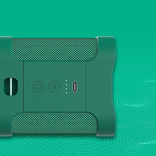 Skullcandy Terrain Mini Wireless Bluetooth Speaker - IPX7 Waterproof Portable Speaker with Dual Custom Passive Radiators, 14 Hour Battery, Nylon Wrist Wrap, & True Wireless Stereo (Green)