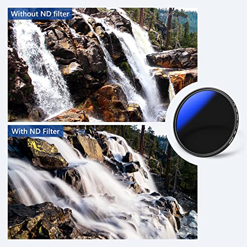 NEEWER 43mm MRC Variable ND Filter ND2-ND400, Neutral Density Adjustable ND Filter (0.3 to 2.7,1 to 9 Stops), Multi Layer Coated Optical Glass, Water Repellent & Scratch Resistant Ultra Slim Filter - size: 43mm