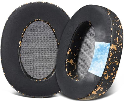 SOULWIT Cooling Gel Replacement Earpads Cushions for Sony WH-H900N (h.Ear on 2) & MDR 100ABN (h.Ear on) Noise Canceling Over-Ear Headphones, Ear Pads with Noise Isolation Foam - Black Gold - color: Cooling Gel - Black Gold
