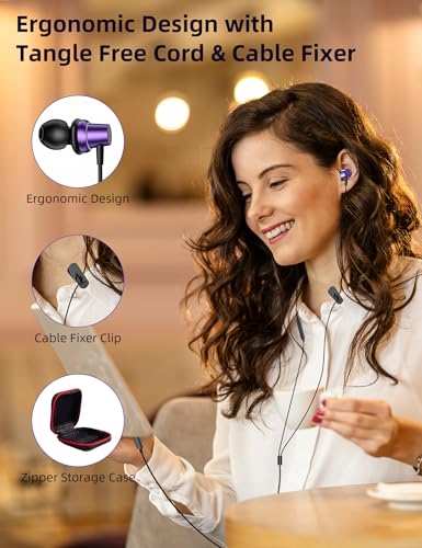 USB C Headphones for iPad A16 11 10 Noise Canceling In-Ear Wired Earbuds | Mic Volume Control Type C Earphone for iPhone 17 Pro Max 16e 16 15/Samsung S26 S25 S24 S23 Flip A17/Pixel 9 9a 10/Android