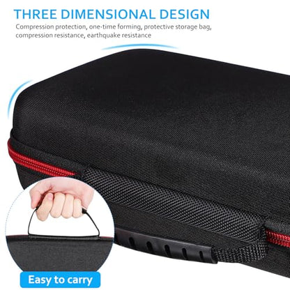 Portable Microphone Storage Case Bag with Anti-slip Orange Rings, Black Padded Mic Covers, and Anti-shock Bottom Holders for Professional Audio Equipment