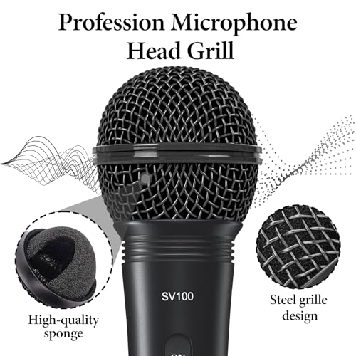 Geekria for Creators Microphone Replacement Grille Compatible with Shure BETA 58A, SV100 Mic Head Cover, Microphone Ball Head Mesh Grill, Capsule Parts (Black / 2 Pack) - color: Black