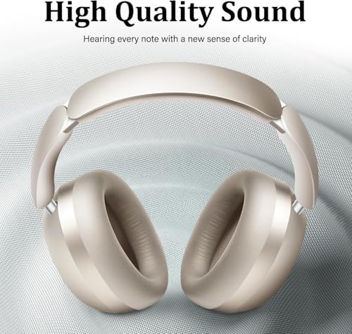 Wentronic Y04 Bluetooth Headphones Active Noise Cancelling Wireless Over Ear Headsets 48 Hours Playtime High Sound Quality Foldable Earphones with Soft Ear Cushion for Travel - Starlight - color: Starlight
