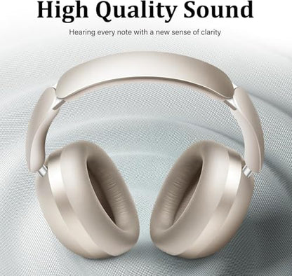 Wentronic Y04 Bluetooth Headphones Active Noise Cancelling Wireless Over Ear Headsets 48 Hours Playtime High Sound Quality Foldable Earphones with Soft Ear Cushion for Travel - Starlight - color: Starlight