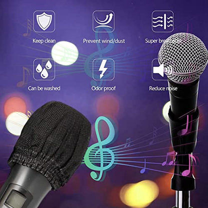 300 Pcs Disposable Microphone Covers, Windscreen Mic Covers, Handheld Microphone Protective Cap for Karaoke