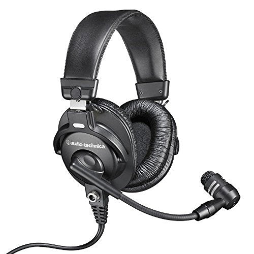 Audio-Technica BPHS1-XF4 Communications Headset | 4-pin XLR headset with dynamic boom microphone and circumaural ear cups for broadcasting, intercoms and live performance