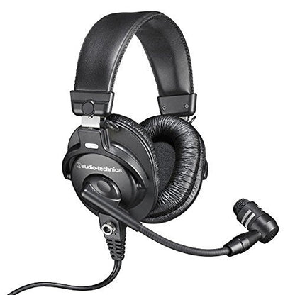 Audio-Technica BPHS1-XF4 Communications Headset | 4-pin XLR headset with dynamic boom microphone and circumaural ear cups for broadcasting, intercoms and live performance