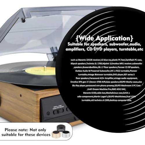 4Pcs Audio Isolation Feet Load 400KG Anti Vibration Pads 40 * 20mm(Black) | Aluminum Hifi Isolation Footer with Threaded Screw&Adhesive fit Speaker/amplifier/turntable/subwoofer/Record Player/Equipment - color: Black