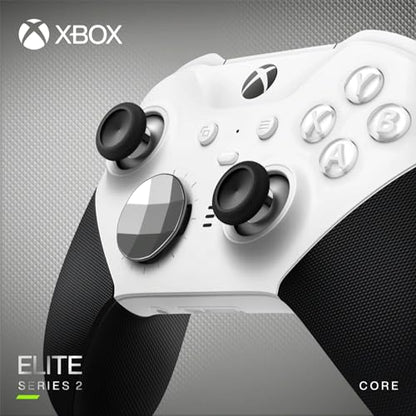 Xbox Wireless Gaming Controller | Elite Series 2 Core | White | Console, PC, and Android | Adjustable Thumbsticks | Trigger Locks - color: White