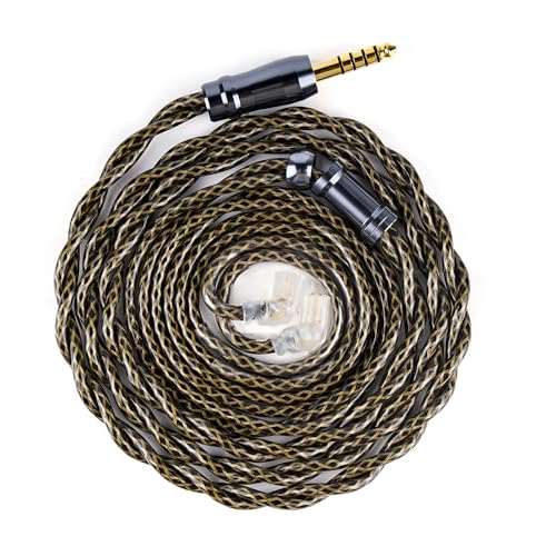 NICEHCK GodDNA IEM Cable, 7N Silver Plated High Conductivity Copper Earphone Upgraded Cords, in Ear Monitor Cable for Wired Earbuds, IEMS Earphones, in Ear Headphones (3.5mm with MMCX) | Multi-alloy silver-plated copper wire; smooth balanced treble & bass
