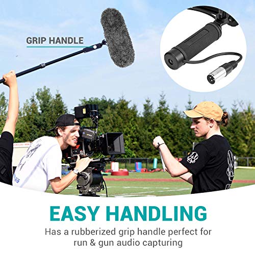 Movo X3-II XLR Shotgun Microphone & BWS1000 Wind Blimp Bundle – Professional Audio Kit for Film