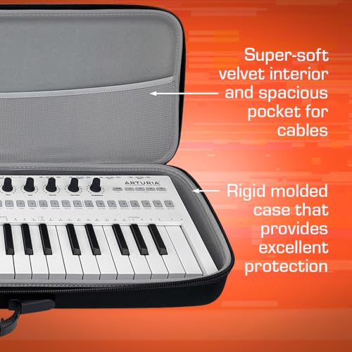 ANALOG CASES Arturia KeyStep Pro/MiniFreak Case - Compact PULSE Hard Case | Durable Molded EVA Hard Case, Excellent Protection, Compact Design & Precise Custom Fit, Comfortable Handle, Smooth Zipper - size: 24.50 x 8.50 x 2.50 inches