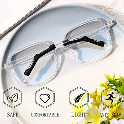 16 Pairs Eyeglasses Temple Tips, Silicone Eyeglasses Retainers Sleeve Retainer Anti-Slip Safety Eyewear Retainers Spectacle Stay For Eyeglasses, Sunglasses, Reading Glasses (White Temple Tip) - color: White Temple Tip