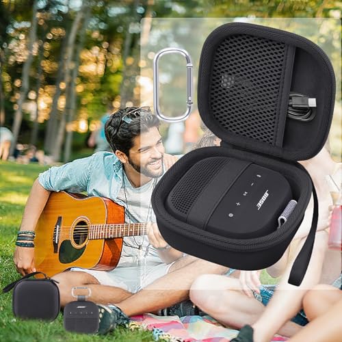 Aenllosi Case for Bose SoundLink Micro 2nd Gen Speaker, Black | EVA case construction, Water-resistant design, Dust-resistant design, Protective case only - color: Black-, style: Hard Case for Bose SoundLink Micro 2nd Gen