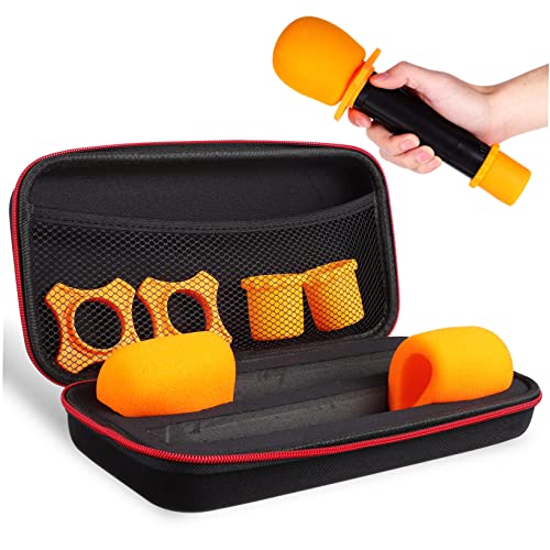 Garneck Microphone Bag Compatible Storage Bags for Spark Rod Holders Padded Case Sponge Zippered Cover Windscreen Covers Included