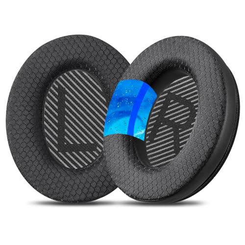 AHG Accessory House Global Cooling Gel Replacement Ear Pads Compatible with Bose QuietComfort 2023 / QC35 II, QC35, QC45, QCSE and QCSC Headphones, Extra Thick Ear Cushions with Scrims, Easy DIY Fit - color: AHG-QUIETCOMFORT-COOL-GEL-EP