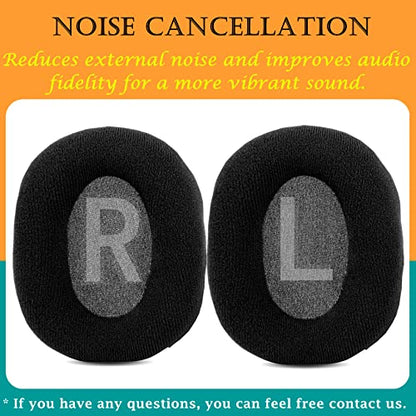 E7 Upgrade Ear Pads Cushions Replacement Compatible with Mixcder E7 Wireless Bluetooth Over-Ear Headphone (Velour Black Earpads)