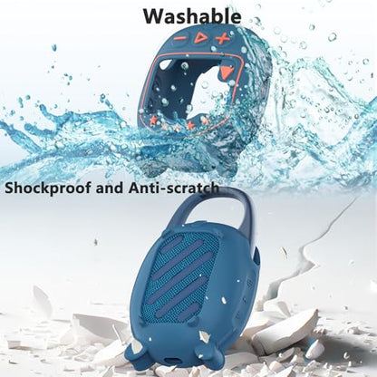 JCHPINE Silicone Cover Case for JBL Clip 5 Portable Bluetooth Speaker - color: Blue