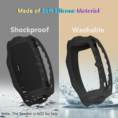 Silicone Case and Shoulder Strap for JBL Xtreme 4 Bluetooth Speaker | Silicone Cover for Xtreme 4 Portable Bluetooth Speaker Accessories, Protective Case with Adjustable Carrying Strap - size: for Xtreme 4